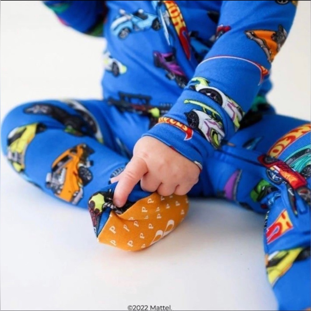 NWT Posh Peanut Hot Wheels 18-24 mo footie zippered one piece (SOLD OUT)